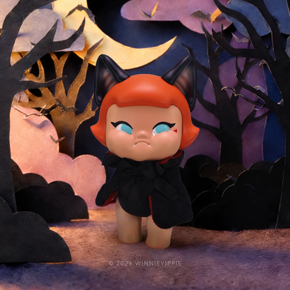 BBG Monsters & Misfits Vampire Edition art toy in handcrafted story scene