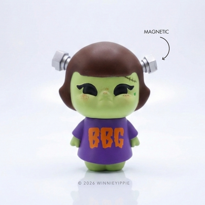 BBG Monsters & Misfits Frankenstein art toy with magnetic side bolts