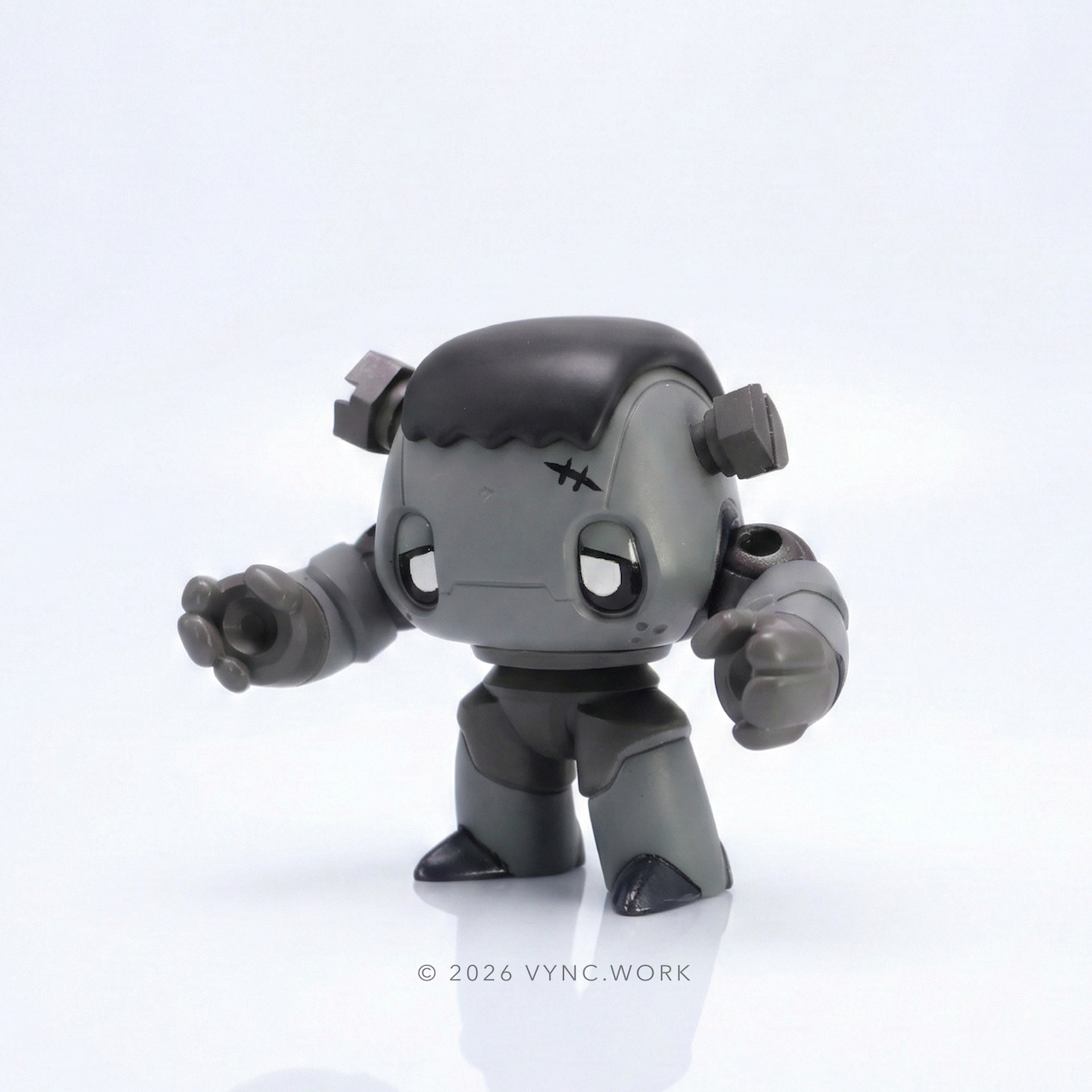 MINI FRANKENVEE NOIR monochrome art toy, resin collectible from Monsters & Misfits series